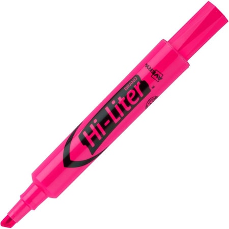 Avery Highlighter, Chisel Point, 12/DZ, Fluorescent Pink 12PK AVE24010